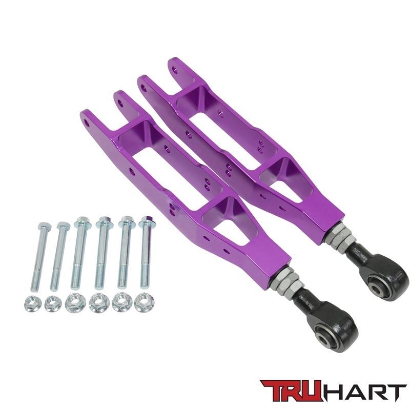 TruHart Rear Lower Control Arms (Adjustable), Anodized Purple for 2013-2016 Scion FR-S(TH-S108-PU)