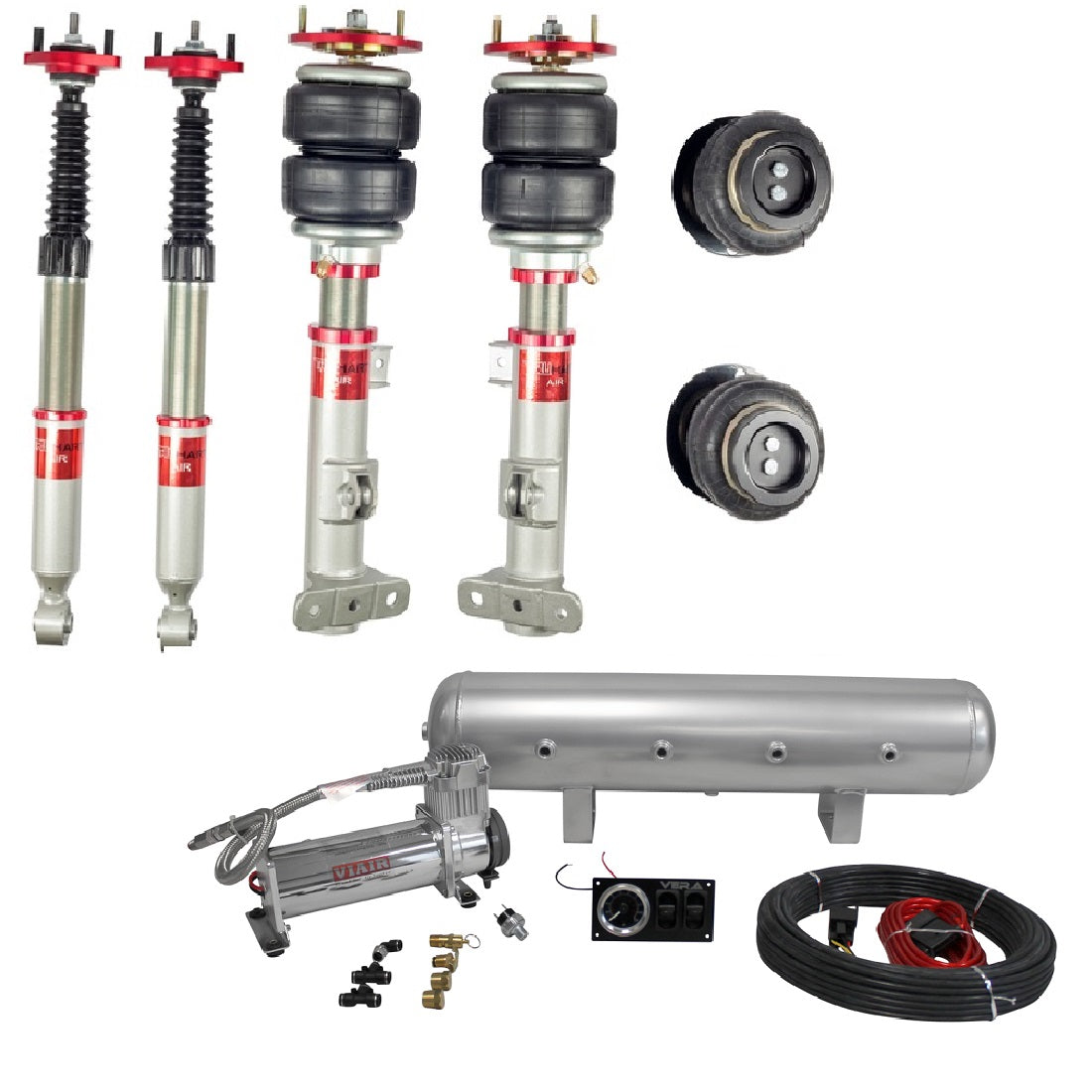 TruHart Air Struts with Optional Management For 05+ Chrysler 300 RWD 11+ Dodge Challenger 05-08 Dodge Magnum (TH-D1002)