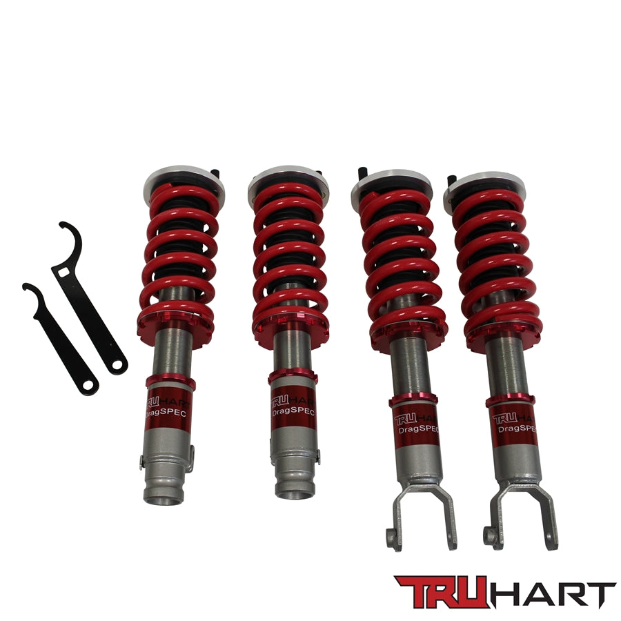 Truhart DRAG Spec Coilovers Red For 94-01 Acura Integra 92-00 Honda Civic FWD (TH-H802-DR)